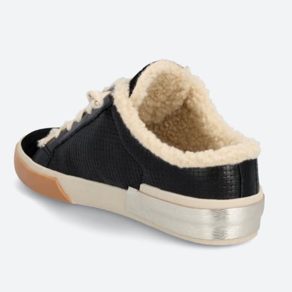 Dolce Vita Women's Zantel Slip-On Mule Sneakers in Black and Cream - Picture 4 of 5